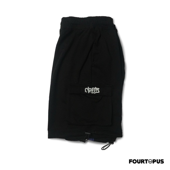 Colombian Artist Streetwear Brand Fourtopus Cargo Drawstring Sweat Shorts Unisex - Picture 4 of 14